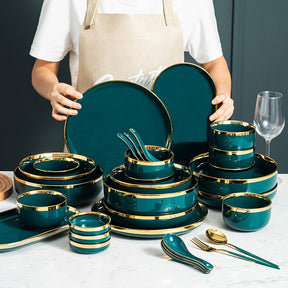 Green Dinnerware Set