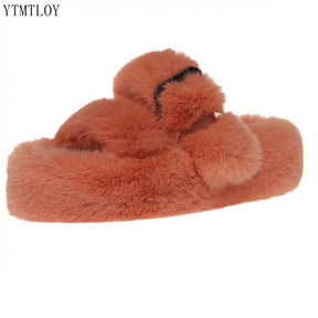 Flat Fur Slippers