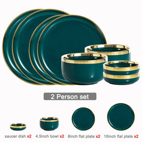Green Dinnerware Set