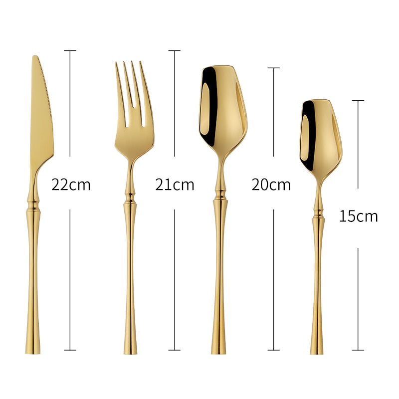 Golden Kitchen Cutlery Set